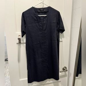 100% linen, Theory Shift Dress in Navy